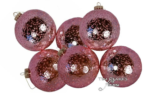 Pink Mercury ornaments - Set of 6