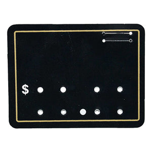 Price Tag With 2 Slits 3.5" x 2.75" Black/Gold
