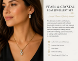 Pearl & Swarovski Crystal Necklace and Earring Set