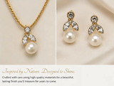 Pearl & Swarovski Crystal Necklace and Earring Set
