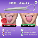 Stainless Steel Tongue Scrapper - 2 Pack