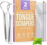 Stainless Steel Tongue Scrapper - 2 Pack