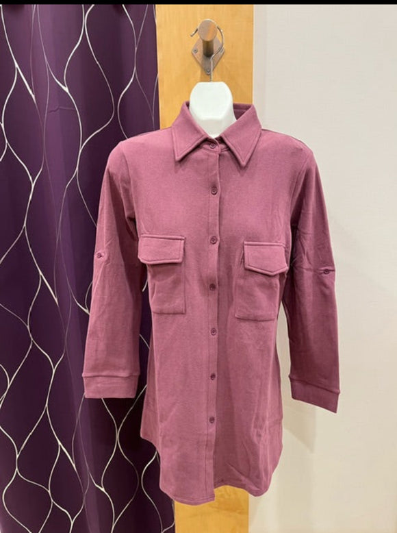 Rose Soft Button Up - 1X