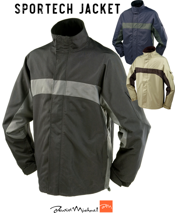 Men's Sportech Jacket  Black and Grey  (XXL)