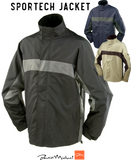 Men's Sportek Jacket  Black and Grey  (XXL)