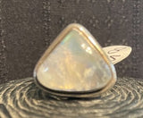 Gemstone set in Sterling Silver Size 8 Ring
