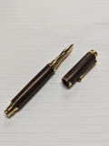 Virage Rollerball Pen (African Mahogany with Gold Finish)