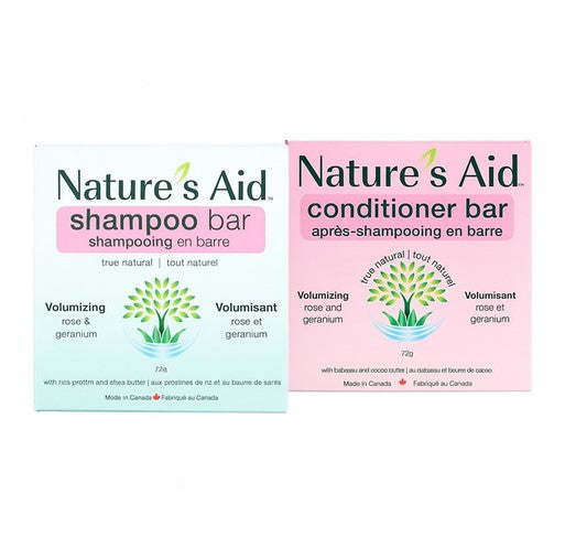 Volumizing Nature's Aid Shampoo and Conditioner Bar Set