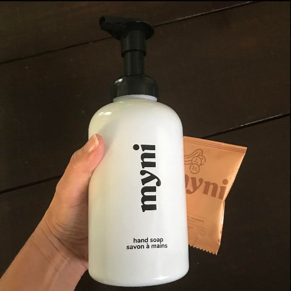 White Myni Glass Hand Soap Bottle Kit