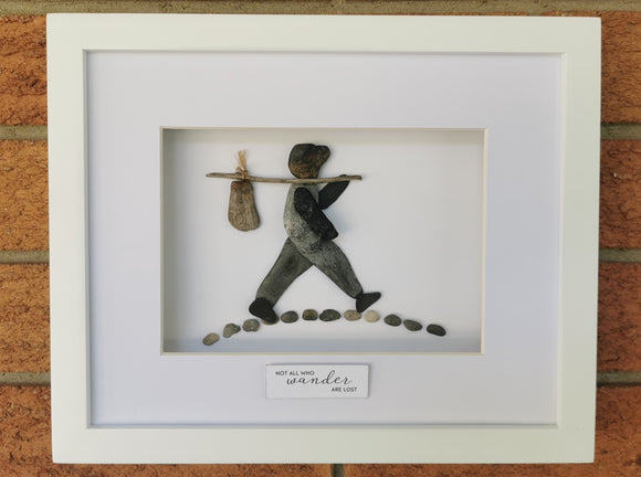 Pebble Art - Not All Who Wander are Lost