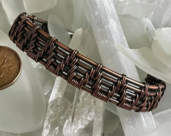 Bracelets and Bangles Collection  Woven Copper Cuff 5v