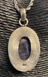 Sterling Silver Double Agate Pendant & Chain