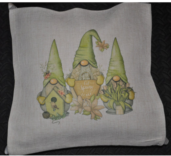 Spring Gnome Pillow Cover