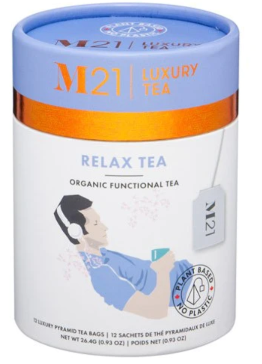 Relax Luxury Pyramid Teabag Paper Can