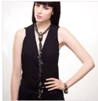 Midnight Express Necklace  Black/Silver Colour