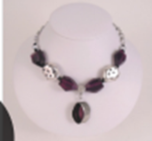 Anastasia Necklace  Amethyst Colour