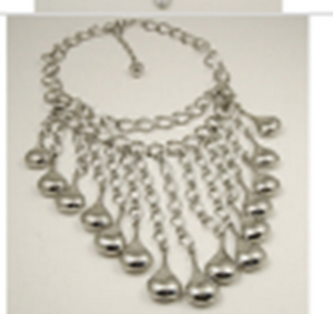Raindrop Necklace  Silver Colour
