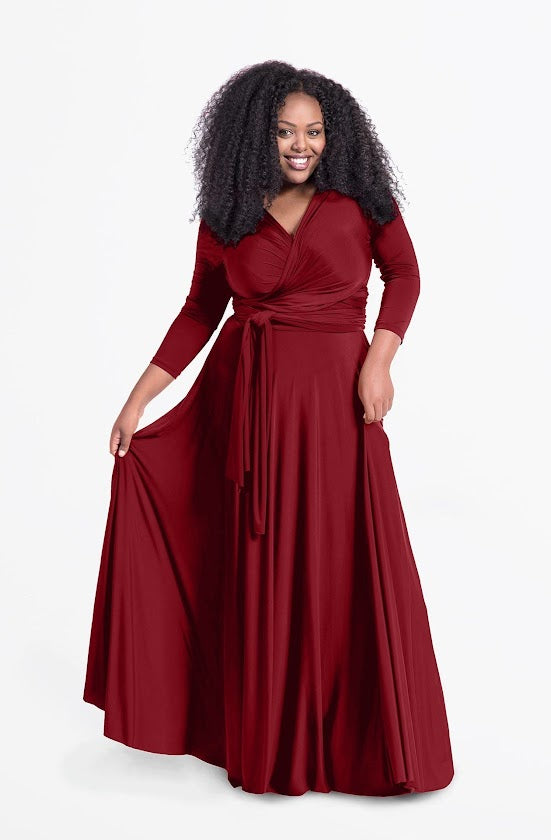 Iris Maxi Dress Ruby Red 1X/2X (14-18)