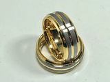 Beveled Brushed Tungsten Carbide Ring