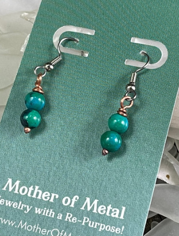 Earrings and Ear Cuffs Collections Chrysocolla Earrings 2