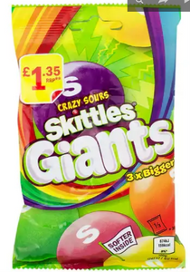 Skittles Giants Crazy Sour Sweets Fruit Flavoured