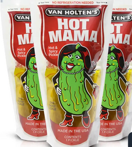 Van Holten's Hot Mama Hot & Spicy Pickles in a pouch