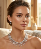 Swarovski Crystal Statement Necklace & Earring Set