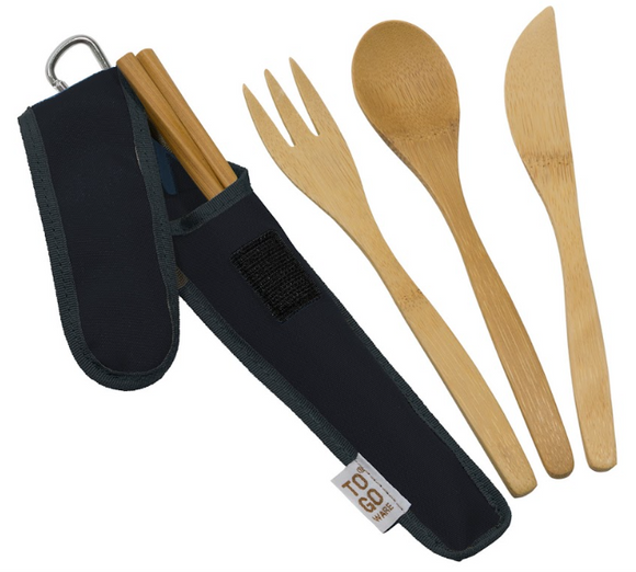 To Go Ware RePETe Bamboo Utensil Set - Black