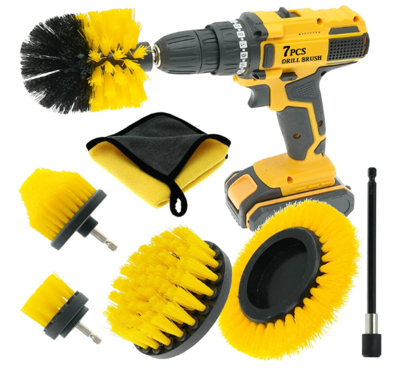 Drill Brush Attachment Set by Clearfou
