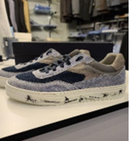 I Sarti Antica Sartoria Line Leather Men’s Shoe Italiano Sneaker Blu Sizes: 42 (8.5)