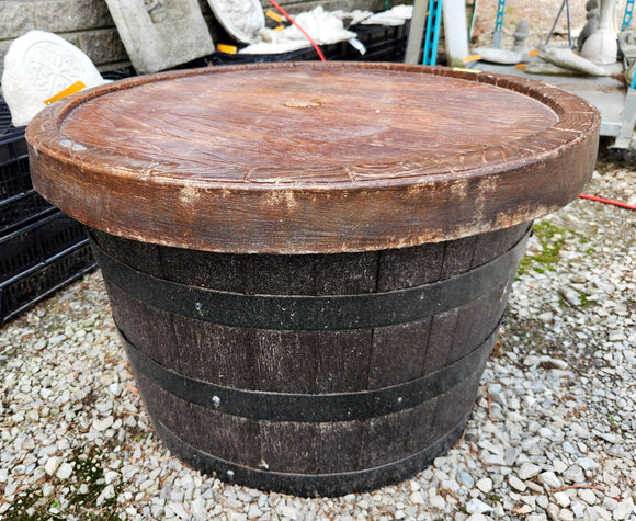 29” Concrete Tabletop on Barrel Base
