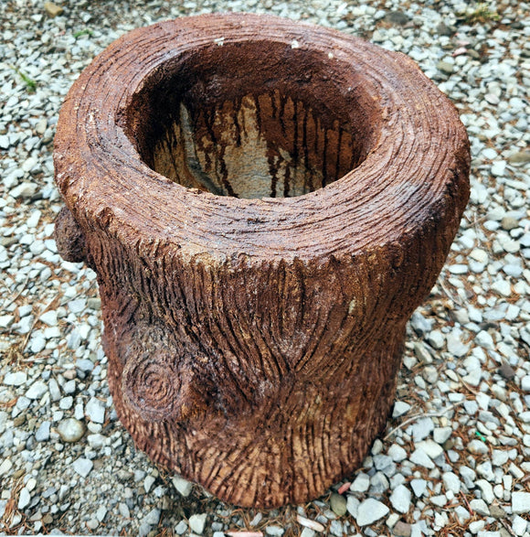 16”  concrete log planter