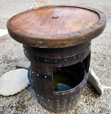 Concrete Tabletop on Wooden Barrel