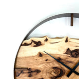 21” HICKORY LIVE EDGE WOOD CLOCK