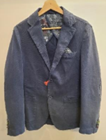 FB Fashion Men’s Lightweight Unlined Cotton Jacket FB Carambola Blu (Blue) Sizes: 48 (38)