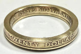 Jamaica $20.00 Bi-Metal Coin Ring