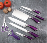 9 Pc Knife Set by Kitchen King  -Purple