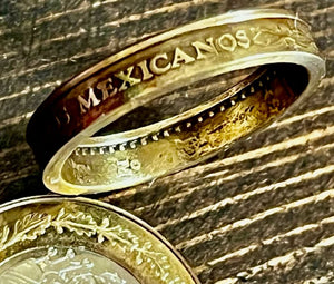 Mexico Estados Unidos Bi-Metal Coin Ring