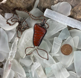 Bay of Fundy Collection Red Jasper Mermaid Tail Necklace