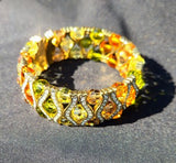 Multicolor Swarovski Crystal Bracelet (Gold)