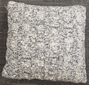 Bertrand Grey & White Knitted Pillow