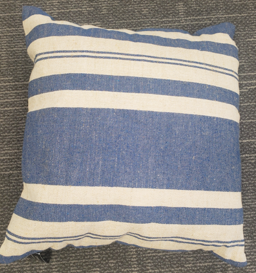 Manhattan Royal Blue Striped Pillow