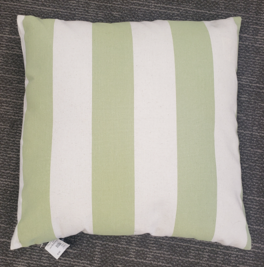 Green Striped Pillow