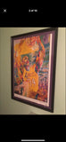 LeRoy Neiman Signed Lakers "Shaquille O'Neal" 25x36 Custom Framed Original Lithograph Display (PSA COA)