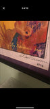 LeRoy Neiman Signed Lakers "Shaquille O'Neal" 25x36 Custom Framed Original Lithograph Display (PSA COA)