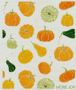 Pumpkins More Joy Swedish Dishcloth