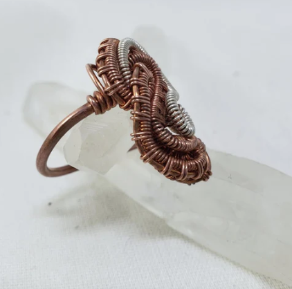Rings Collection - Bi Metal Wire Woven Ring Size 7