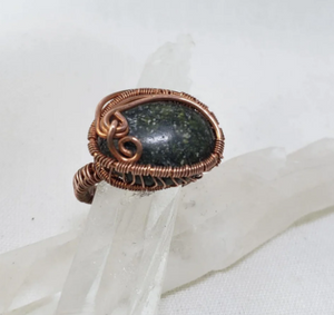 Rings Collection - Russian Serpentine Raw Copper Ring Size 6.75