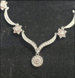 Swarovski Crystal Floral Pendant Necklace & Earring Set