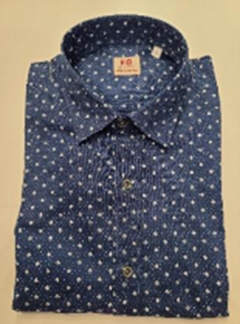 FB Fashion Men’s Dress Shirt FB Art. Twill Stamp (Blue) Sizes: S